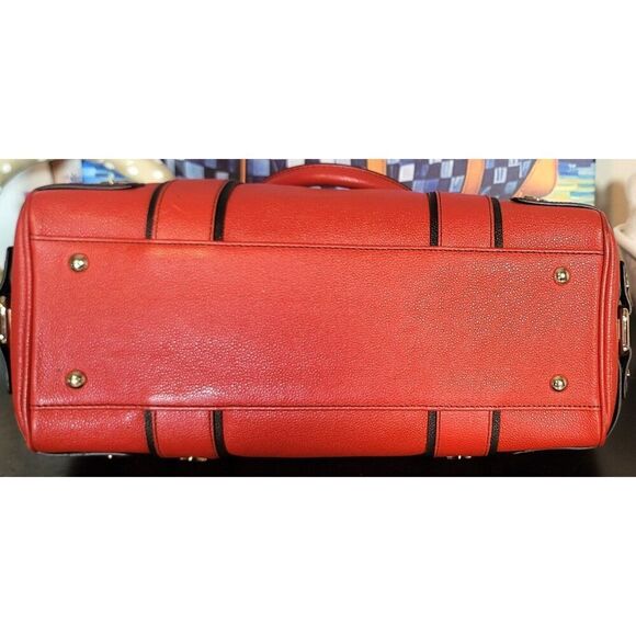 MCM Red Studded Leather Frame Bag and Matching Wallet - Picture 7 of 16